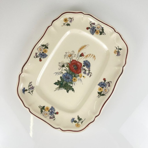 Große rechteckige Platte „Agreste“ Sarreguemines, frühes 20. Jahrhundert. – servies, Ceramic
