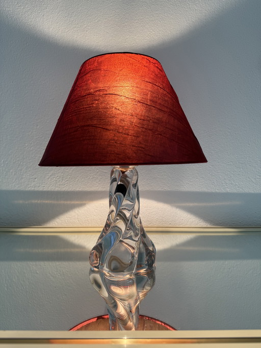 60's crystal table lamp