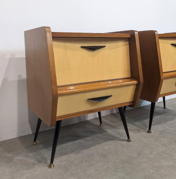 Image 1 of Tables de chevet rockabilly, années 1950