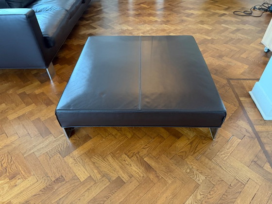 Minotti Pollock Divano e Pouf - Pelle Marrone Scuro – Divani, Metallo (photo 3 of 8)