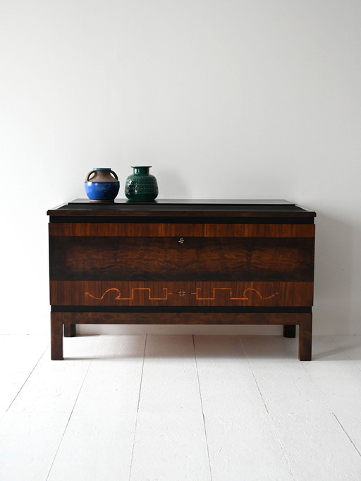 1930s Scandinavian Art Deco Burlwood Sideboard