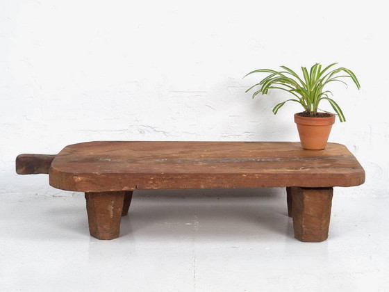 Antiker Couchtisch aus Massivholz (ca. 1900) #10, Beistelltische, Metall, Braun, Rustic (Foto 14 von 15)