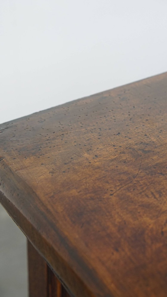 Image 1 of Buffet/ comptoir/ îlot de cuisine anglais ancien de la fin du XVIIIe siècle avec plateau en chêne massif