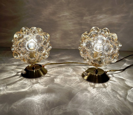 Image 1 of 2x Limburg Bubble Glas Lamps