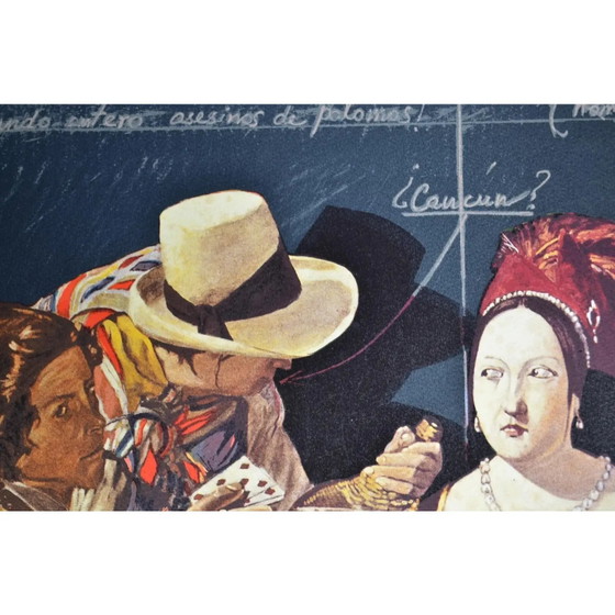 Herman Braun-Vega "Cheaters in Cancun" Georges De La Tour 1982 Lithographie, Signée (photo 11 of 11)