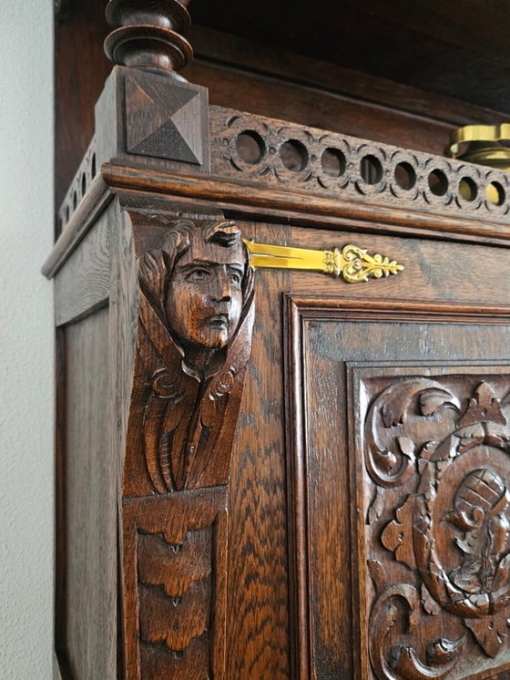 Image 1 of Antique Malinois buffer cabinet for sale