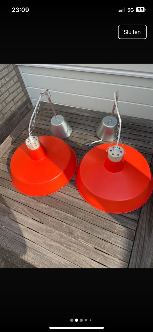 Retro Ikea Septim pendant lamps