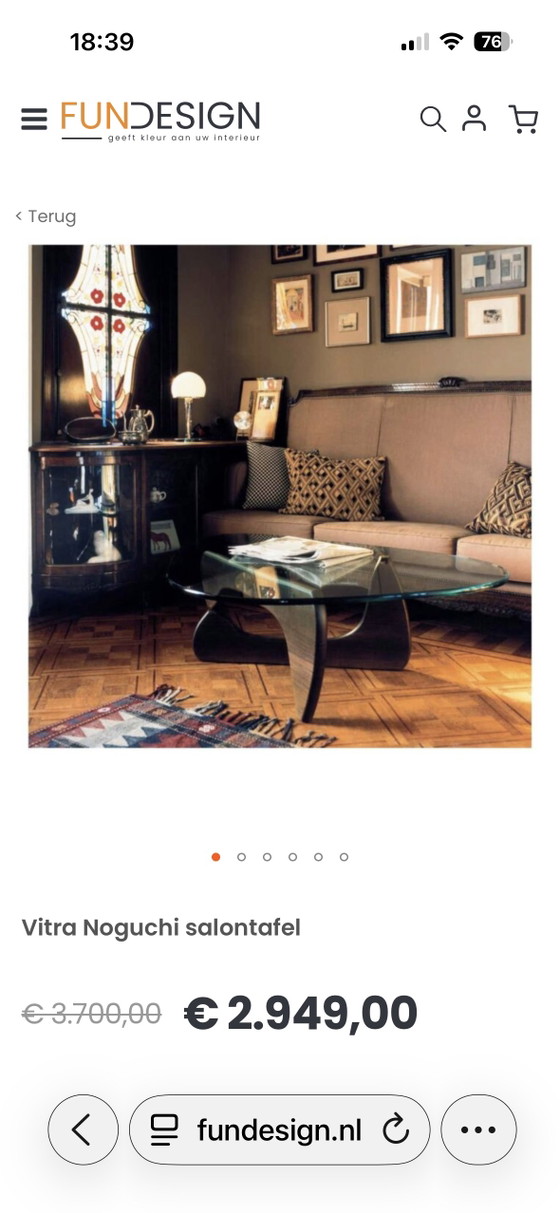 Vitra Table basse Isamu Naguchi – Tables basses, Glass, Wood (photo 5 of 5)