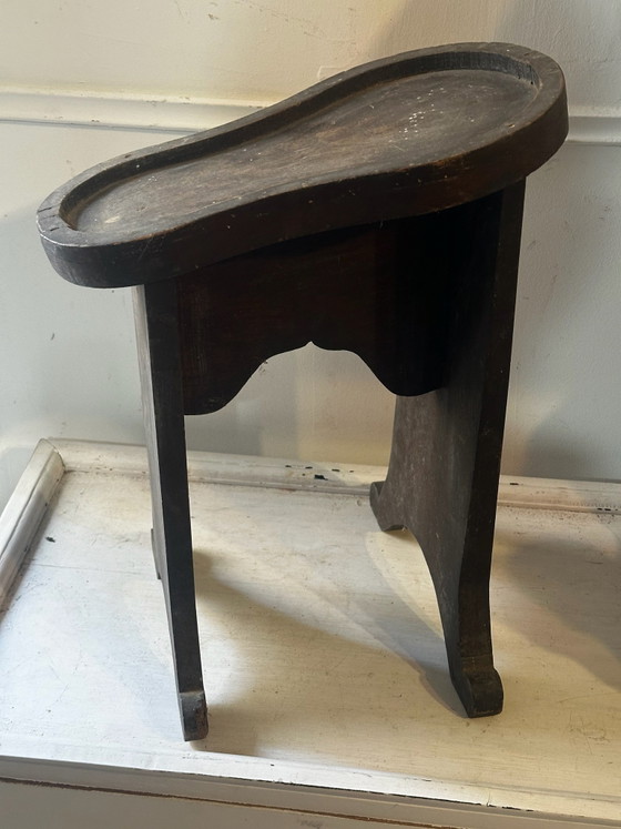 Old wooden shoeblack's footrest, late 19th early 20th century, Decorative Objects, Brown (photo 3 of 14)