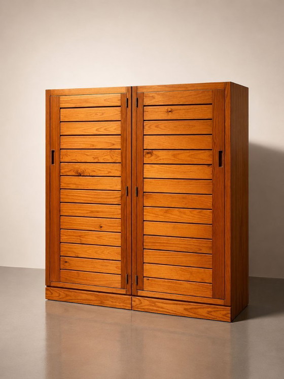 Image 1 of Armoire Week-end en pin par Pierre Gautier Delaye années 50