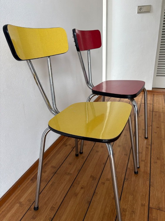 Image 1 of Chaises de cuisine en Formica, lot de 2