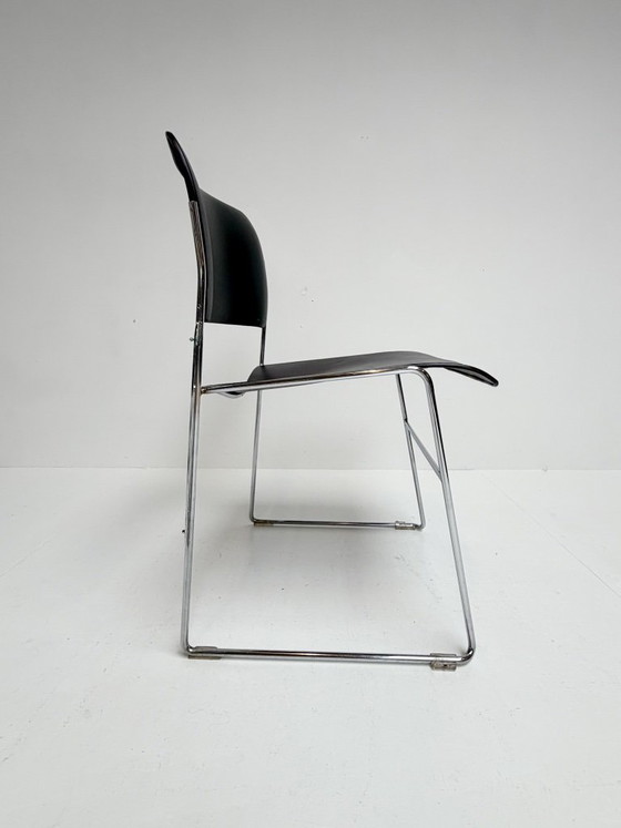 Set di 6 Sedie Impilabili di David Rowland per HOWE, anni '70 – Sedie da pranzo, Metallo, Vintage (photo 11 of 13)
