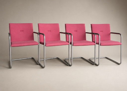 8x Arco Frame Design Stühle – Pink Edition