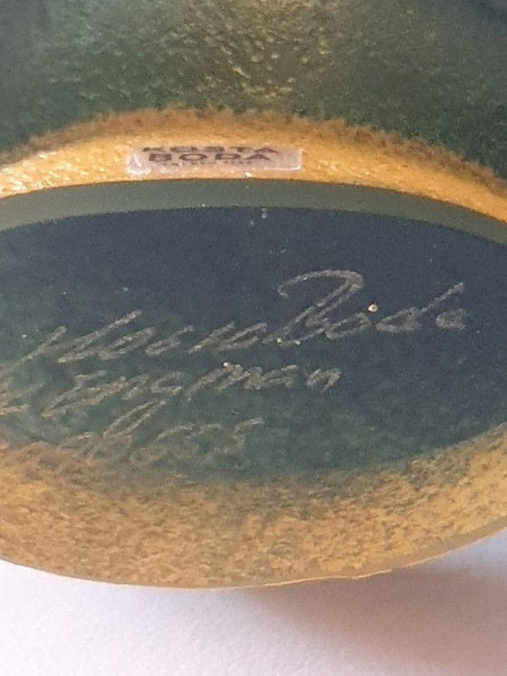 Image 1 of Juego de 2 figuras de cristal Kosta Boda "Catwalk" - Diseño de Kjell Engman