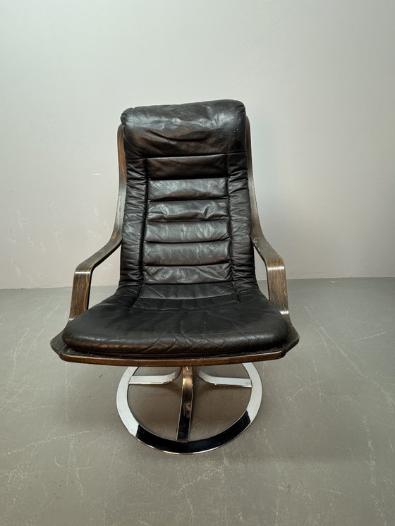 Image 1 of Sedia girevole Göte Möbler T213 dal design Mid-Century, Svezia, anni '70