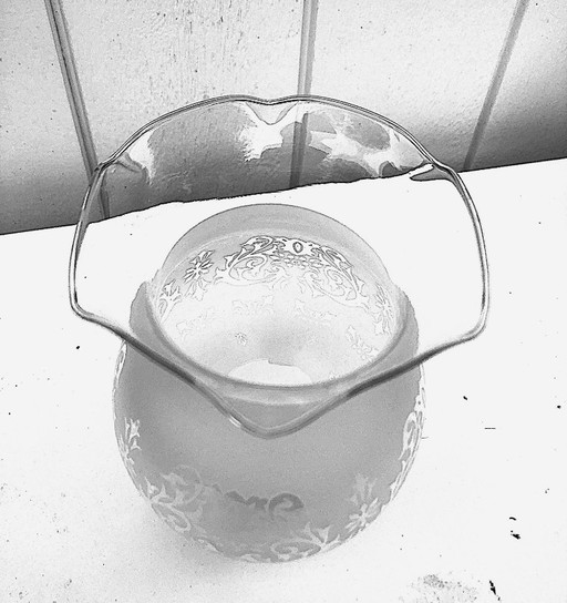 3 antique glass bobêches