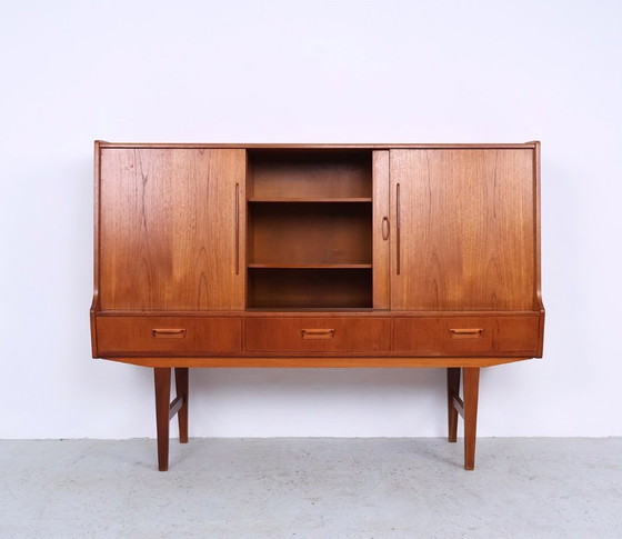 Image 1 of Vintage hoog teak dressoir, 1960s