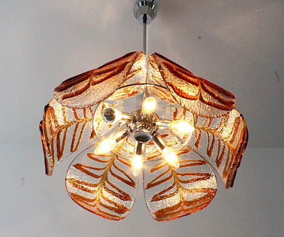 Image 1 of Big Carlo Nason chandelier for Mazzega in Murano glass