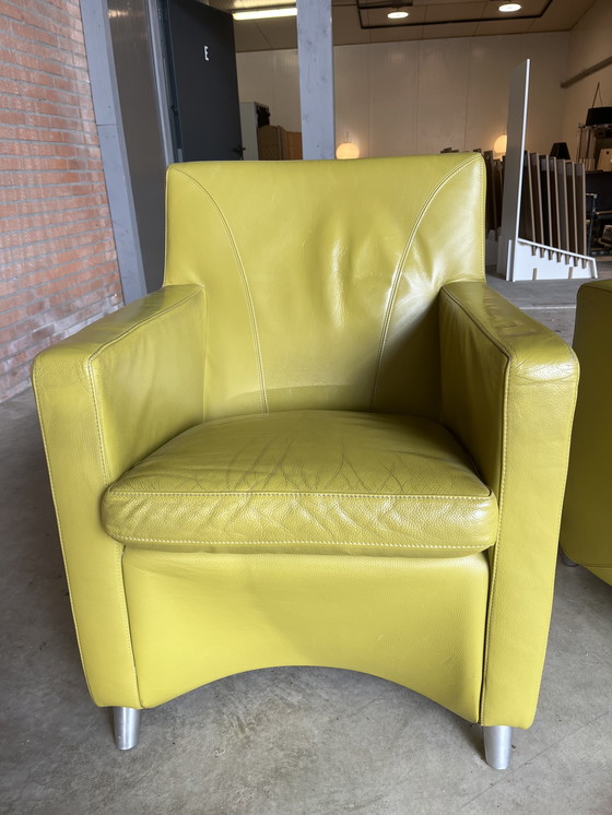 Image 1 of 2x Leolux Dolcinea Sessel - Grünes Leder