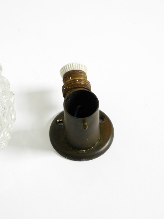 Image 1 of Lámpara de pared de cristal de Murano Barovier & Toso italiana original de los años 60, en forma de hoja.