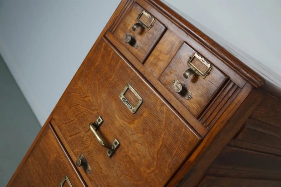 Image 1 of Französischer Apothekerschrank / Aktenschrank aus Eiche, 1920er/30er Jahre