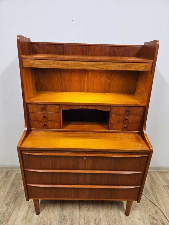 Image 1 of Sekretär / Teakholz-Frisiertisch, dänisches Design, 1960er Jahre.
