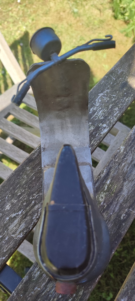 Image 1 of Vespa-style industrial scooter, numbered