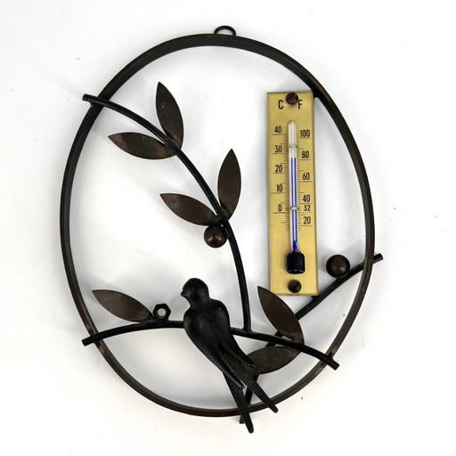 Attribuito a Walter Bosse / Herta Baller – Termometro da parete vintage, Austria – wanddecoratie, Metal