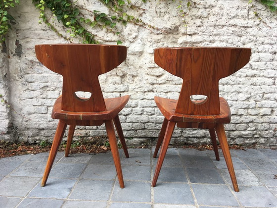 Image 1 of set van 2 vintage stoelen van Jacob Kielland-Brandt voor I. Christaensen