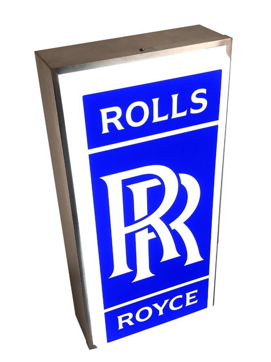 Image 1 of Coche Rolls Royce - Letrero publicitario LED - Azul