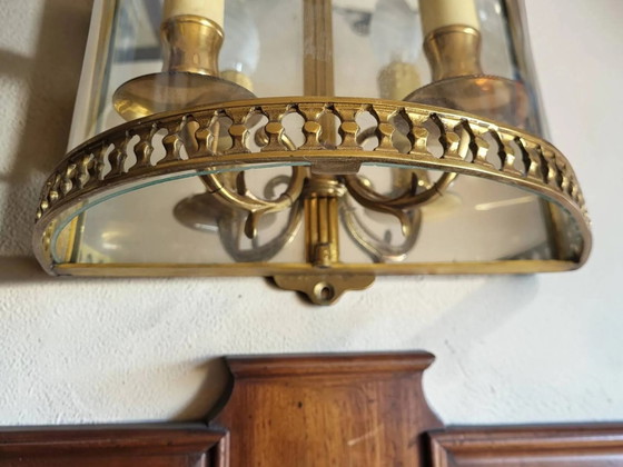 Aplique de latón estilo Luis XVI – Glass, Brass (photo 4 of 8)