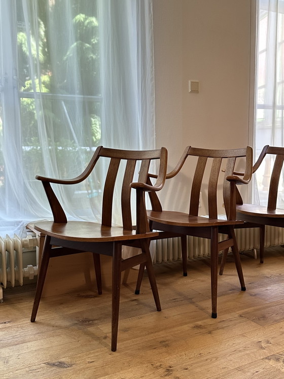 Image 1 of Set di quattro sedie da pranzo - Poltrona Pastoe Cees Braakman della metà del secolo