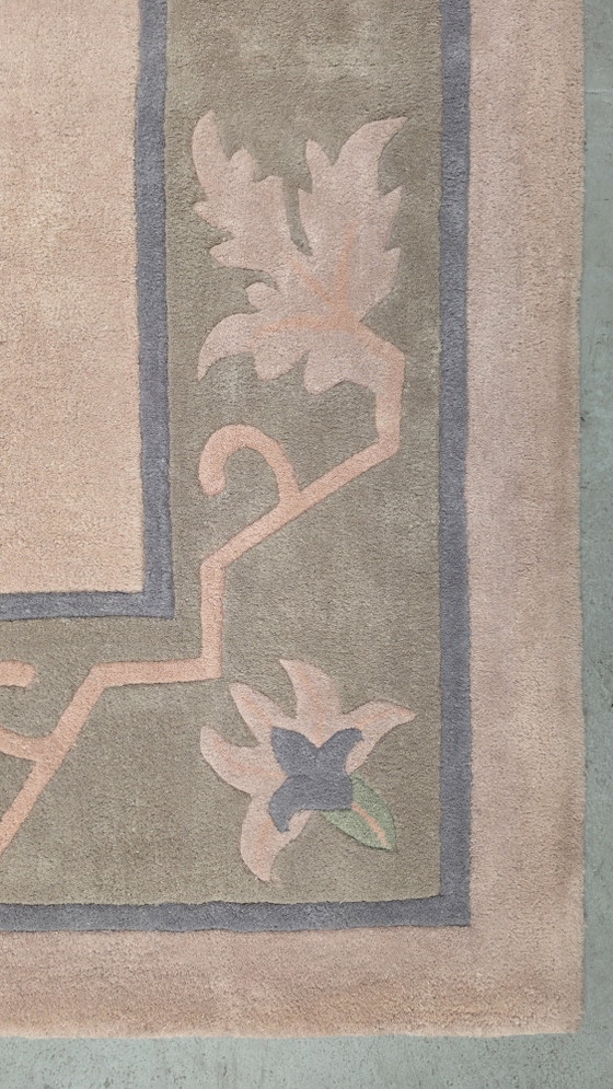 Image 1 of Handmade vintage Oriental Modern Contemporary rug soft pink 253x347cm