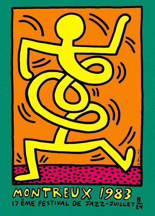 Keith Haring - Montreux Jazz Festival - Poster 70 × 100 cm