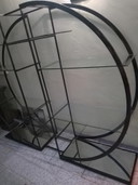 Étagère murale ronde de séparation de pièce vintage