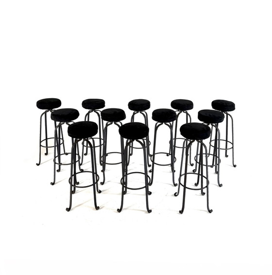 Image 1 of 12x tabouret de bar vintage en fer forgé '60s