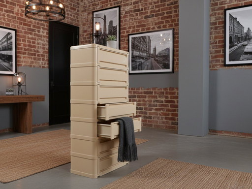 Sistema di archiviazione modulare Kartell 4963 di Olaf Von Bohr, anni '70