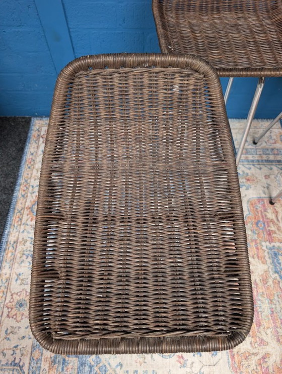 6x Vintage Barkrukken, Rohé Noordwolde, Jaren 60 – Rattan (photo 15 of 19)