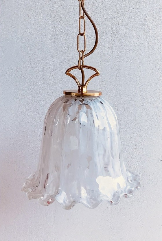 Vintage La Murrina Murano Glass Pendant Light, Pendant lamps, Metal, Transparent (photo 3 of 11)