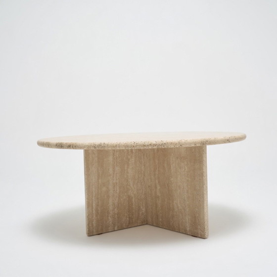 Image 1 of Travertin ronde salontafel