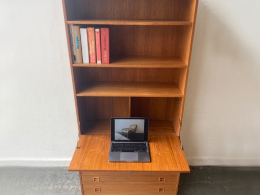 Unité murale / bureau modulaire vintage en teck des années 1960 par Sejling Skabe, Danemark