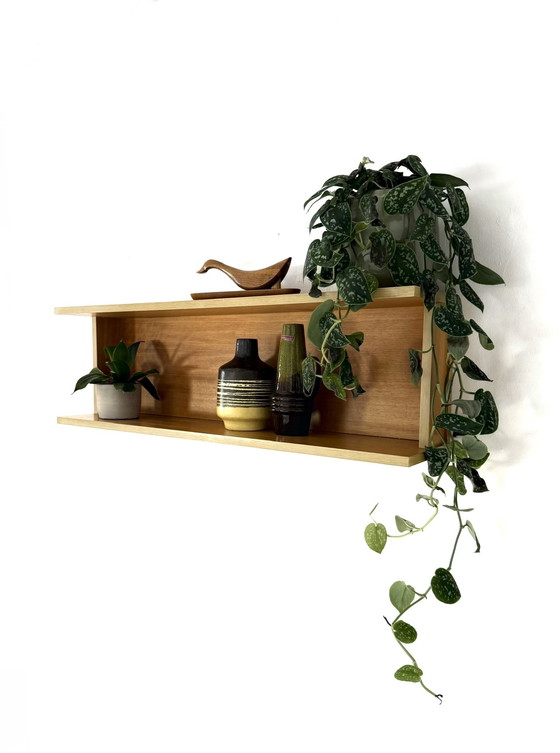 Image 1 of Étagère murale vintage en bois de hêtre, années 60