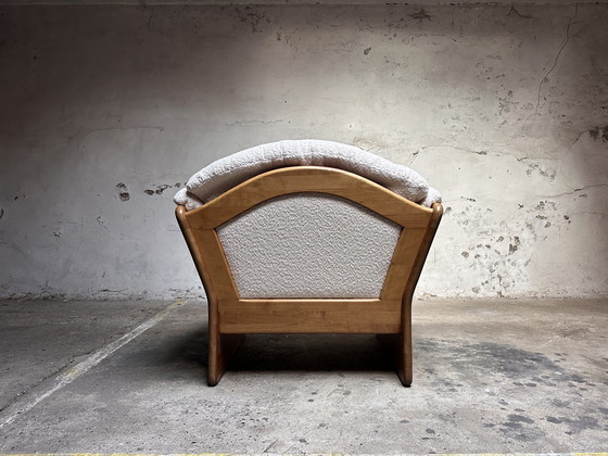 Image 1 of Vintage brutalistische fauteuil bouclé