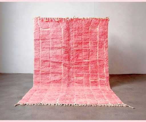 Tappeto berbero artigianale marocchino rosa, 200 cm x 300 cm