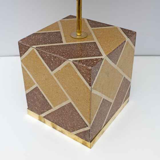 Image 1 of Paar Italiaanse cementiet tafellampen uit het Liberty-tijdperk