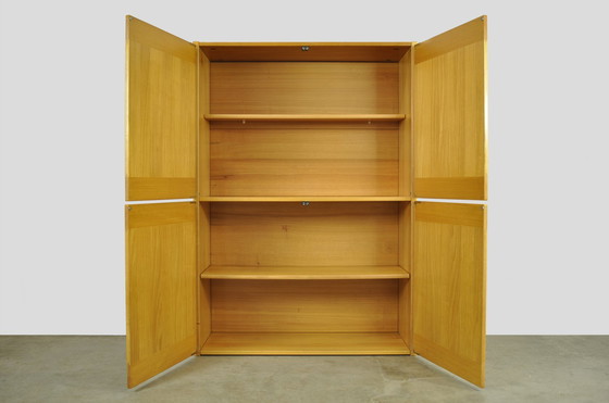 Image 1 of Armoire de rangement italienne vintage du 20e siècle en hêtre par IBISCO, 1970