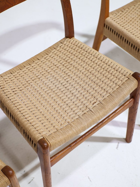 Image 1 of 4x Eetkamerstoelen Hans Wegner CH23 Carl Hansen teak eiken 1950s