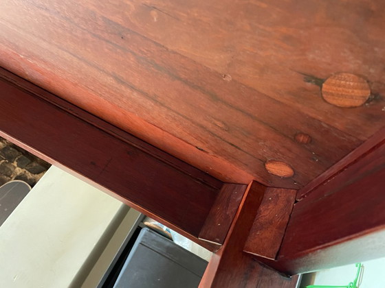 Image 1 of Rare Australian Jarrah Railway Sleeper Dining/Boardroom Table – Reclaimed Solid Hardwood – 2.2m