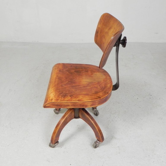 Sedia da ufficio Bauhaus, sedia da studio KRENZER, anni '30 – Sedie girevoli, Ghisa, Legno (photo 8 of 28)