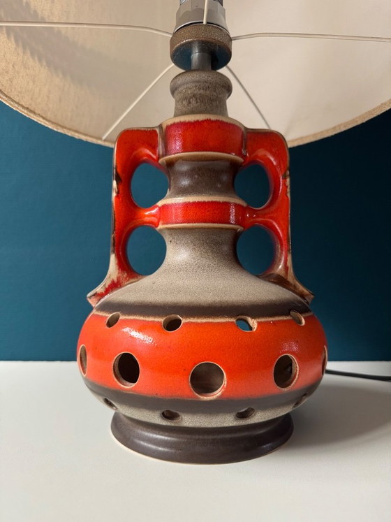 Vintage West Germany lamp – Table lamps, Ceramic, Textile (photo 2 of 11)